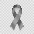Gray ribbon for brain cancer awareness